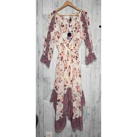 Misa LA Francoise Floral Ruffle Fairy Dress Sz. L New w Flaw - Picture 5 of 13